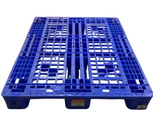 Paleta plastikowa niebieska 120x100x14.5 cm ażurowa