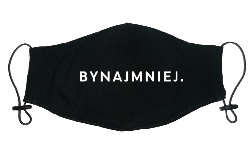 MASKA WIELORAZOWA BAWEŁNIANA NAPIS BYNAJMNIEJ