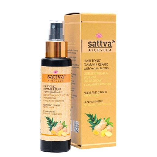 WCIERKA DO SKÓRY GŁOWY ODBUDOWUJĄCA NEEM & IMBIR 100 ml SATTVA (AYURVE