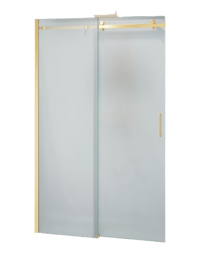 Drzwi Prysznicowe Przesuwne MROŻONE 105cm złote