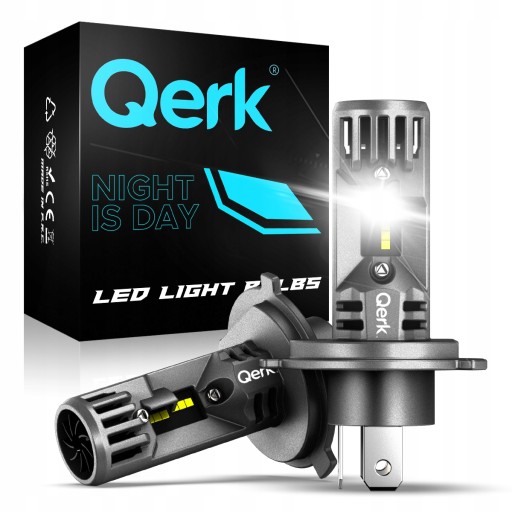 ŻARÓWKI LED H4 QERK 1 DO 1 WIĘCEJ ŚWIATŁA CAN RETROFIT IDEALNIE DOPASOWANE