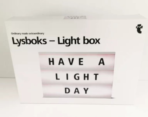 LIGHTBOX RAMKA LED Z LITERAMI 22XX30X5.5CM