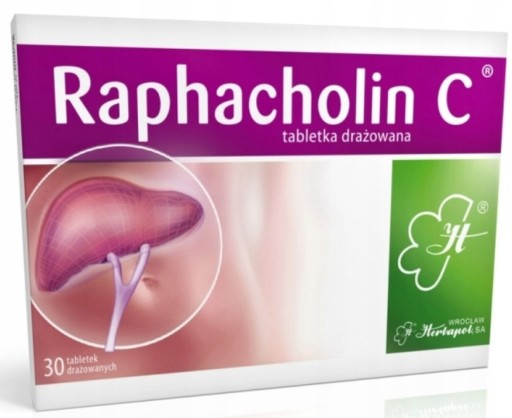 Raphacholin C niestrawność wątroba 30 drażetek