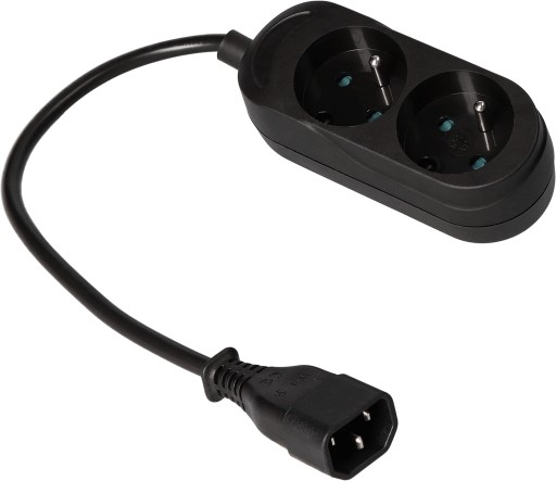 Adapter Przejściówka UPS wtyk IEC C14 - 2 gniazda