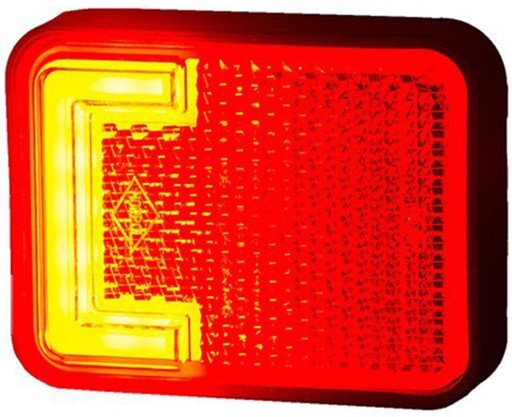 LAMPKA CZERWONA PRZYCZEPKI HORPOL NEON 9 LED