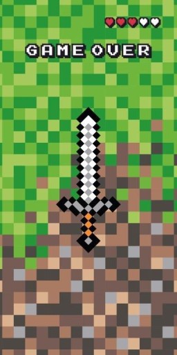 RĘCZNIK KĄPIELOWY MINECRAFT PIXELE 70x140