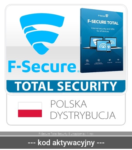 F-Secure Total Security 5 urządzenia / 1 rok