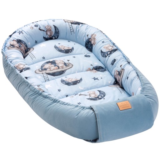 JUKKI DUŻY KOKON XXL NIEMOWLĘCY OTULACZ 65x120CM BAWEŁNA VELVET