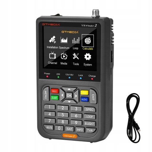 MIERNIK SYGNAŁU SATELITARNEGO V8 FINDER2 3.5''LCD