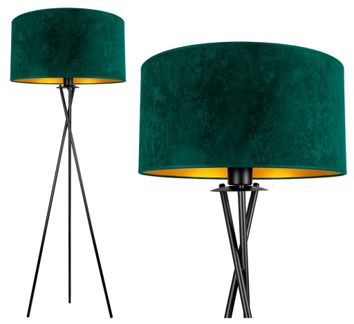 LAMPA STOJĄCA PODŁOGOWA TRÓJNÓG ABAŻUR 45CM LED