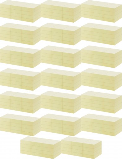 Karteczki samoprzylepne żółte 38x50mm 1200 szt x20