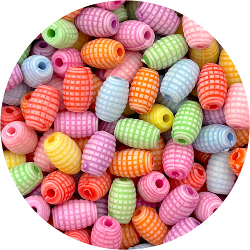 MIX KORALIKI AKRYLOWE BECZUŁKI OWAL 7MM MIKS 100SZT