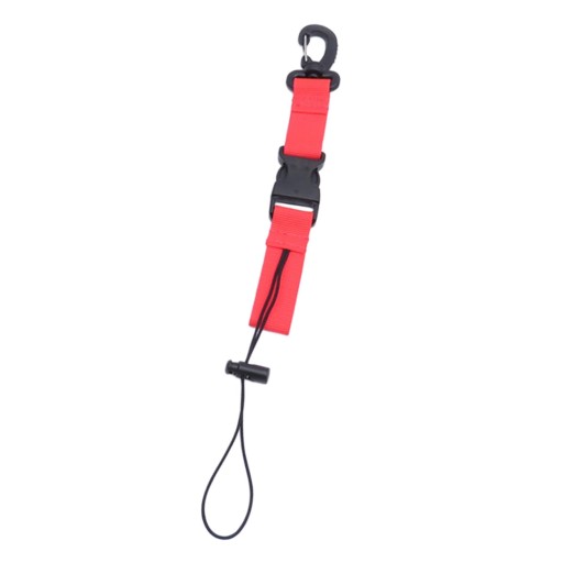 Scuba Diving Lanyard Clip Dive Camera Coil Red