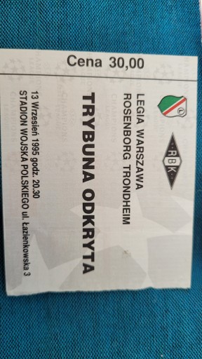 Bilet Legia Warszawa - Rosenborg Trondheim