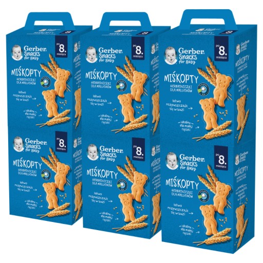 Gerber MIŚKOPTY herbatniczki po 8. miesiącu 6x180g