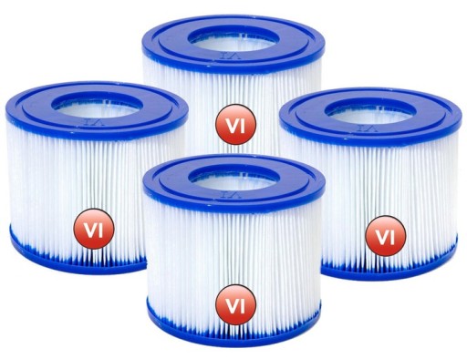 4x Filtry do pompy basenu JACUZZI LAY Z SPA Bestway 60311 typ VI Lay-Z-SPA