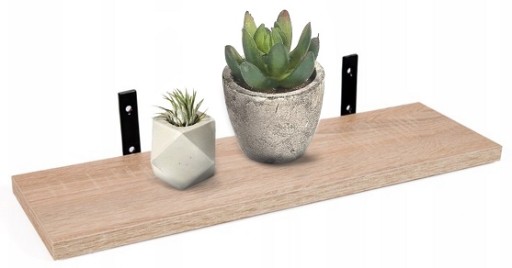 PÓŁKA ŚCIENNA DĄB SONOMA 80CM NA WSPORNIKACH LOFT