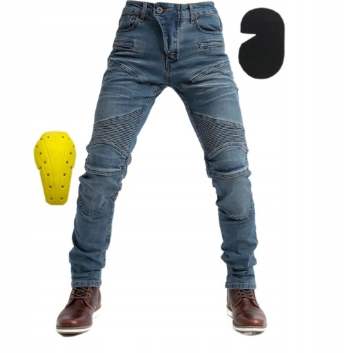 SPODNIE MOTOCYKLOWE JEANSY KEVLAR