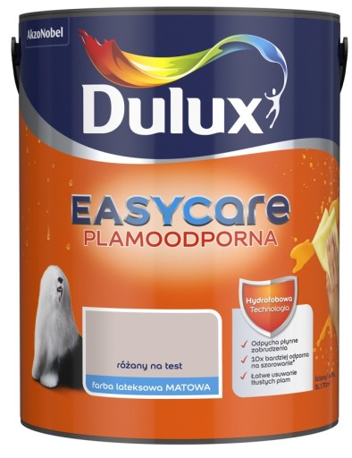 FARBA DULUX EASYCARE - różany na test, 5l