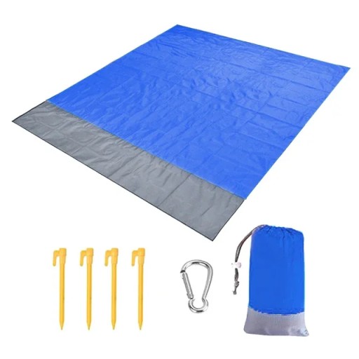 2x2.1m Waterproof Pocket Beach Mat Blanket Folding