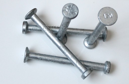 60 x Ocynkowany hak kulowy kotwa 2,5T 170mm Bloki