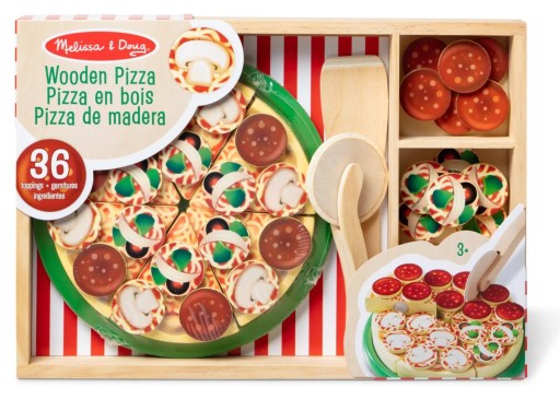 ZABAWKI DLA DZIECI DREWNIANA PIZZA SKLEP PIZZERIA MAŁY KUCHARZ
