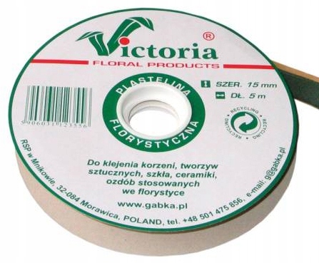 PLASTELINA FLORYSTYCZNA MOCUJĄCA 15 mm x 5 m