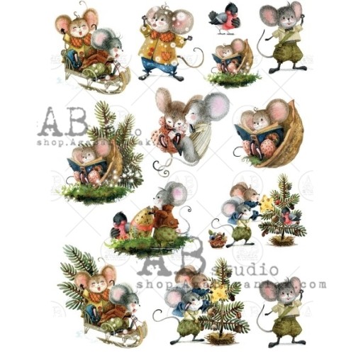 ABStudio Papier ryżowy do decoupage 0443