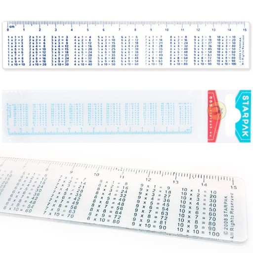 LINIJKA 15 CM Z TABLICZKĄ MNOŻENIA STARPAK
