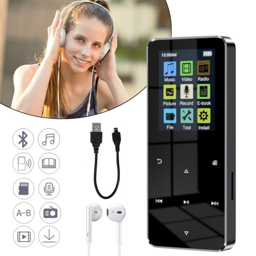 16 GB ODTWARZACZ MP3 BLUETOOTH PRZENOŚNY ODTWARZACZ MUZYKI ODTWARZACZ AUDIO