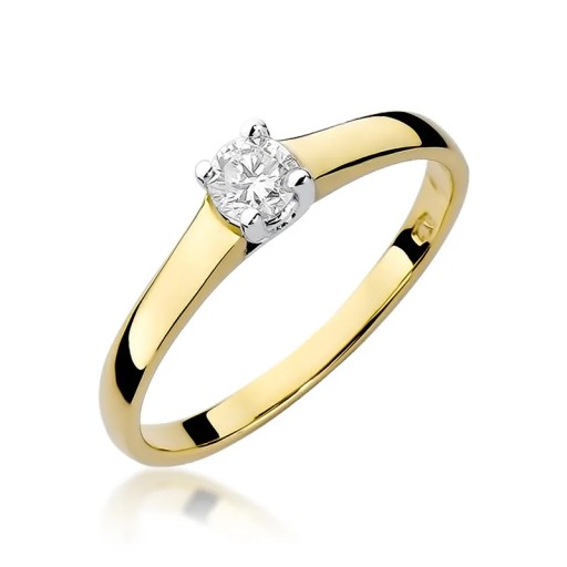 Pierścionek W-239 0,20ct brylanty białe złoto 585
