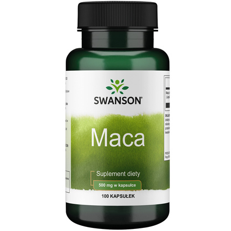 SWANSON MACA 500mg Wzmocnienie PAMIĘĆ LIBIDO 100k OFICJALNY SKLEP