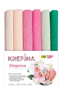 Krepina marszczona 25x100cm- ELEGANCE MIX 6 kol.
