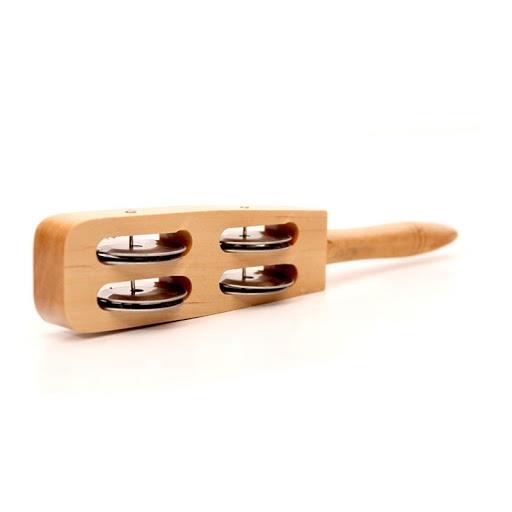 Drewniane janczary - Jingle Stick - 4 pary talerzy