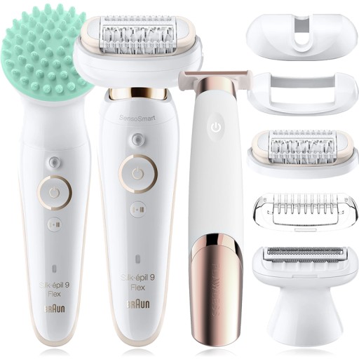 DEPILATOR BRAUN SILK-EPIL 9 FLEX 3D SENSOSMART + SPA + GOLARKA - MULTIPACK