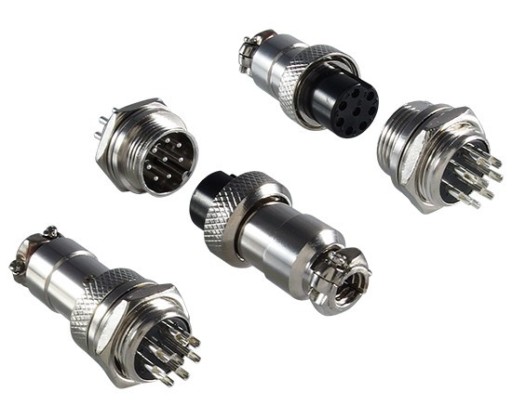 ZŁĄCZE WTYK/GNIAZDO 8-PIN CB METALOWE