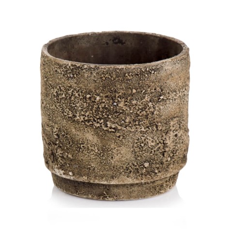 OSŁONKA DONICZKA 14 CM BRĄZOWA RUSTYKALNA