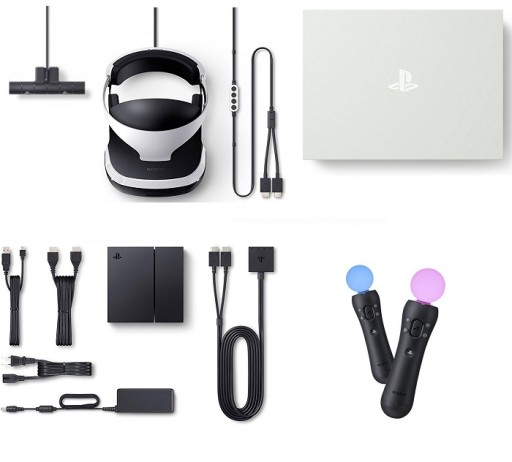 SONY PLAYSTATION VR GOGLE CUH-ZVR1 PS4 + KAMERA V2 + 2 MOVE