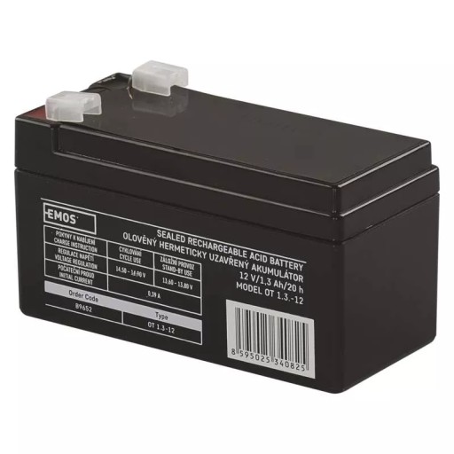 Akumulator żelowy AGM 12V 1,3Ah faston 4,7 B9652