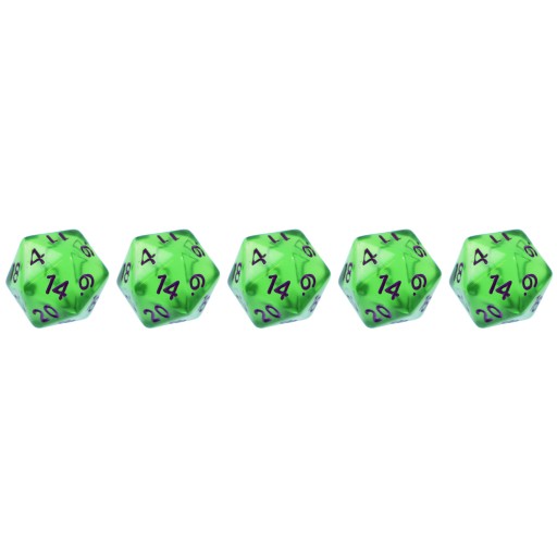 ZESTAW 5 KOSTEK K20 RPG CZWARTY WYMIAR KOŚĆ DWUDZIESTOŚCIENNA