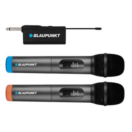 Mikrofony bezprzewodowe Blaupunkt UHF WM60UDB Czarne