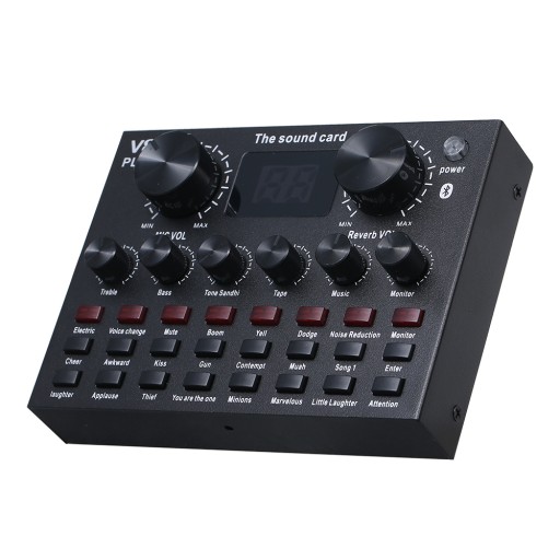V8 Plus Live Sound Card with Audio Cable USB