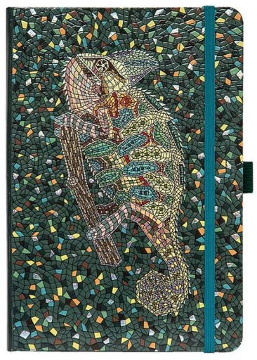 Biurowy ZESZYT Notes do ZAPISYWANIA NOTATNIK z gumką Kameleon 13,4x19,6cm