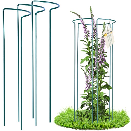PODPORA OGRODOWA NA KWIATY STOJAK METALOWY ROŚLIN 75cm OBEJMA 3szt