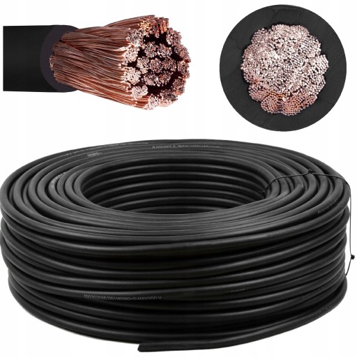 Kabel przewód spawalniczy OnS OS 25mm2 H01N2-D 100V masowy gumowy MIEDŹ 10m