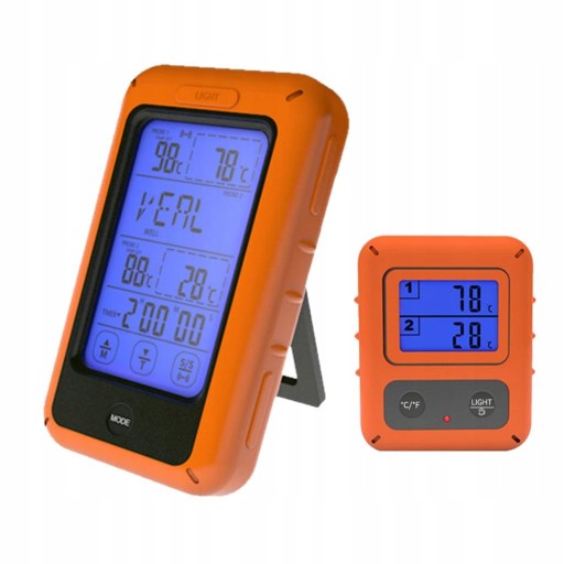 Bezprzewodowy zdalny termometr LCD z podwójną
