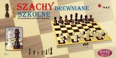 DUŻE SZACHY SZKOLNE DREWNIANE