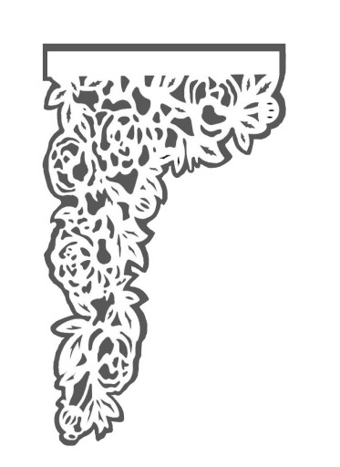 Ażur dekor narożny panel pionowy 75*120 cm 3 warstwy kolory i wzory