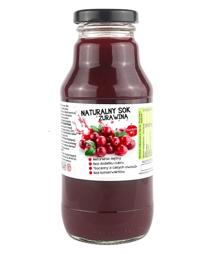 Sok z żurawiny 100% żurawinowy tłoczony 300ml
