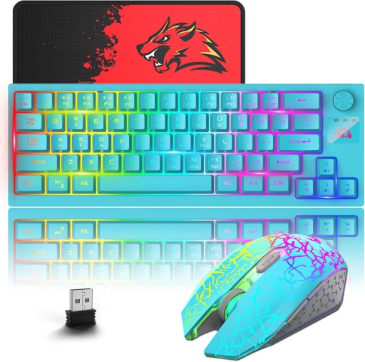 ZIYOU LANG T50 Bezprzewodowa klawiatura i mysz do gier Mini przenośna